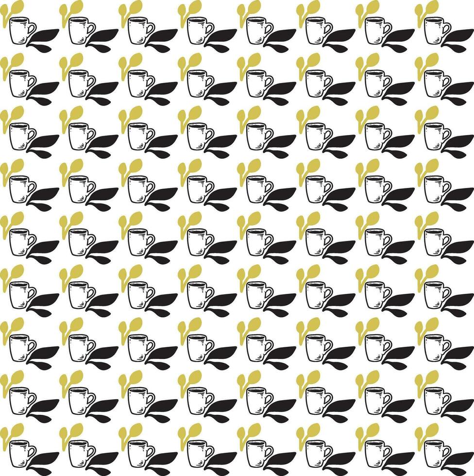international day of coffee background with hand drawn and realistic llustration vector