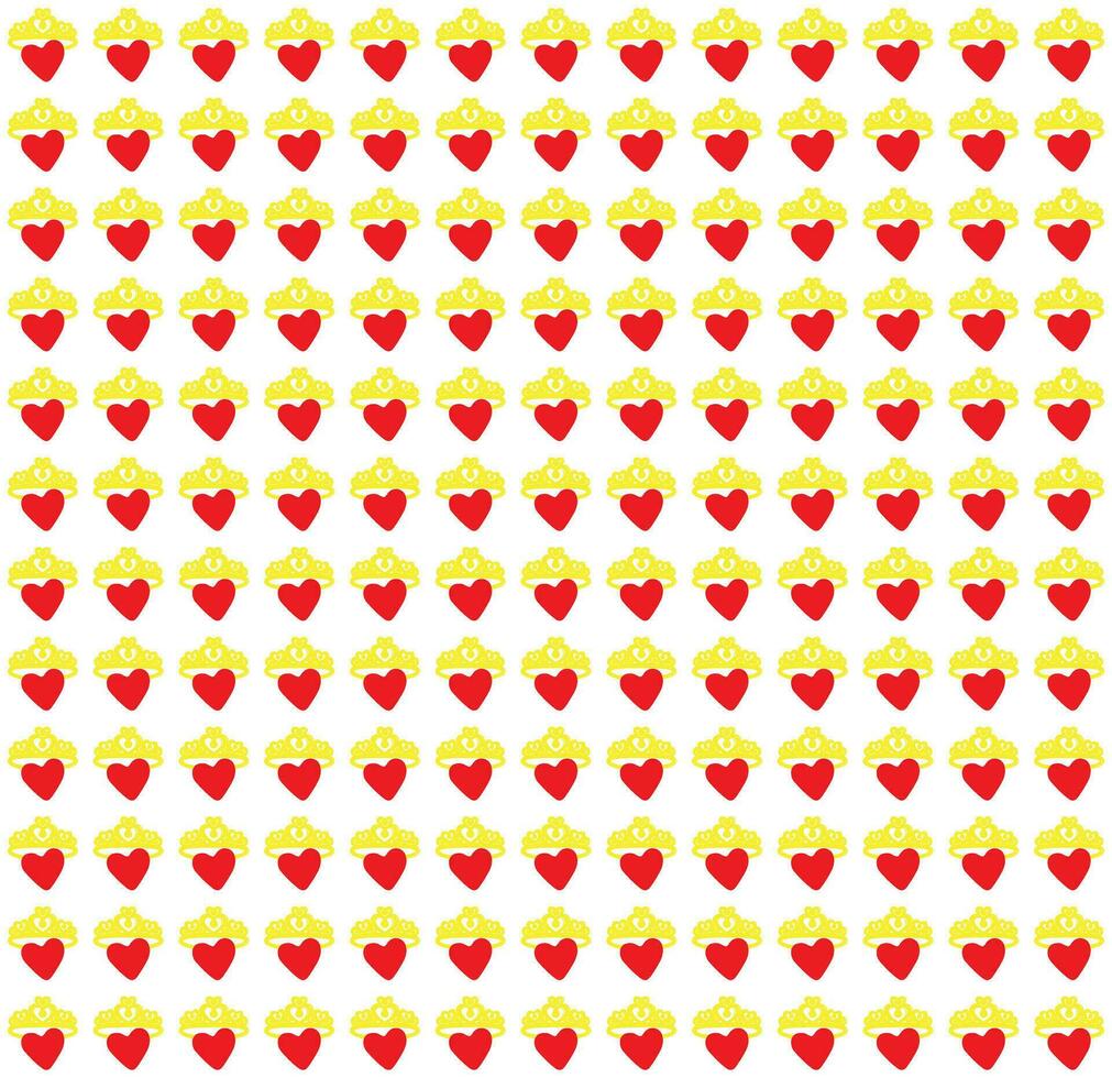 Vector seamless pattern. Simple repeating texture with chaotic hearts. Stylish hipster texture.