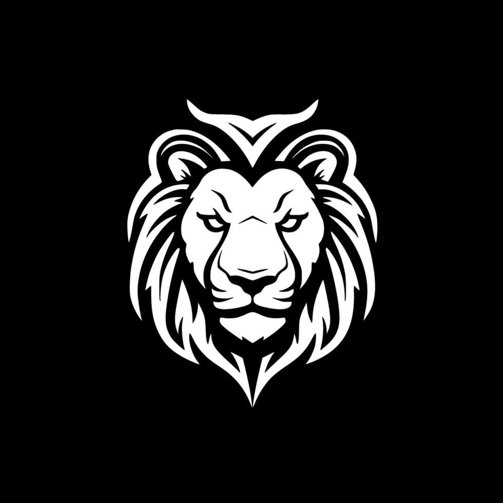 Lion - Minimalist and Flat Logo - Vector illustration