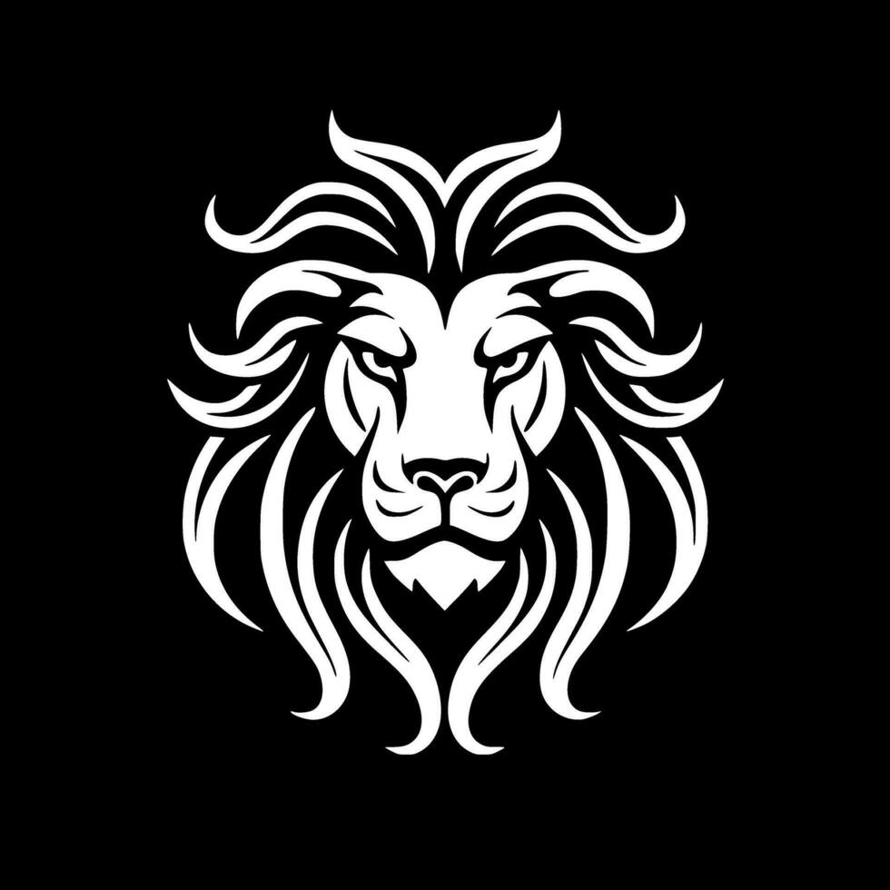 Lion, Minimalist and Simple Silhouette - Vector illustration