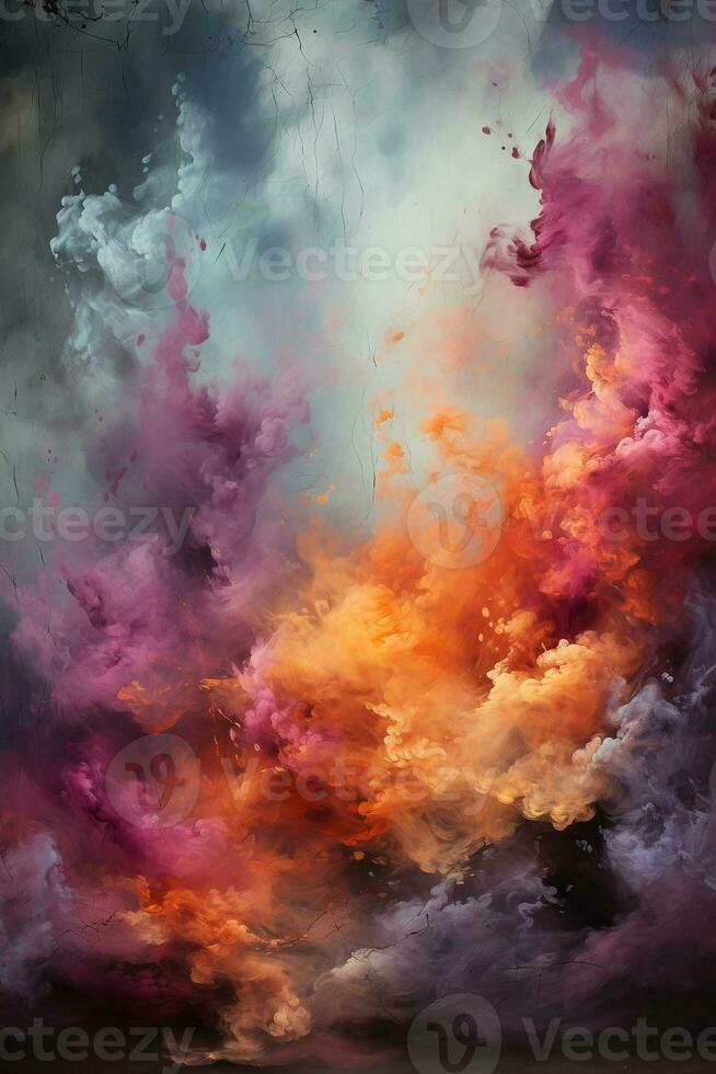 Fantasy colors Studio Backdrop Grunge Background. AI generative photo