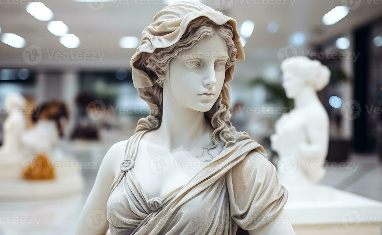 Marble ancient greek statue at the shopping photo