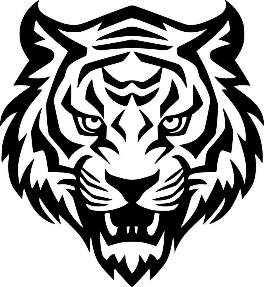 Tiger, Minimalist and Simple Silhouette - Vector illustration