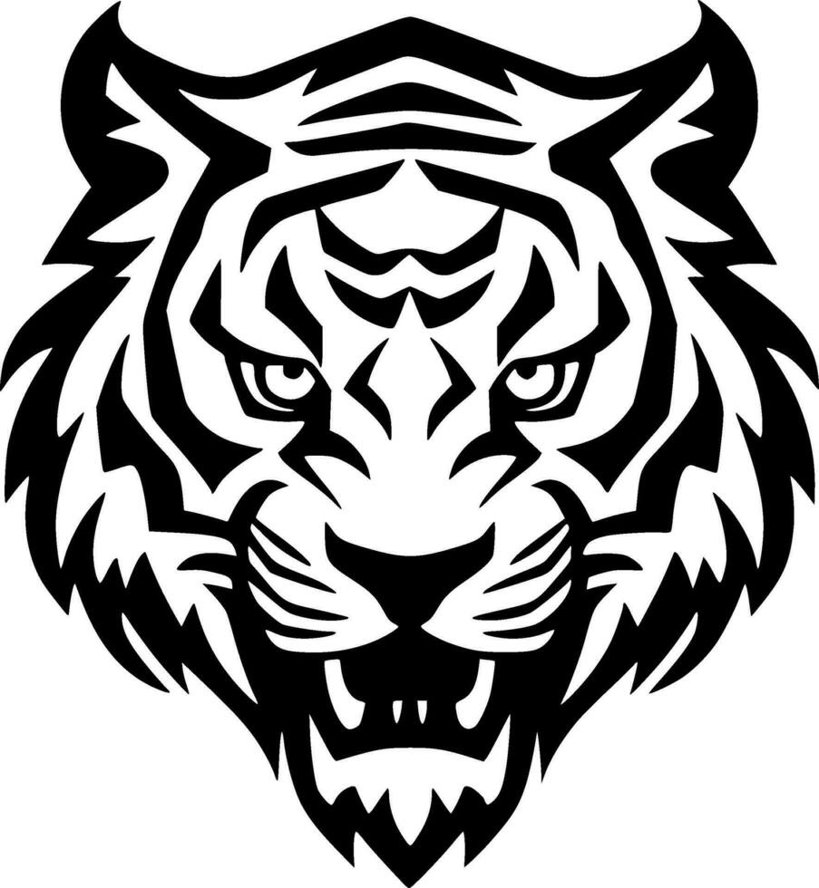 tigre, minimalista y sencillo silueta - vector ilustración