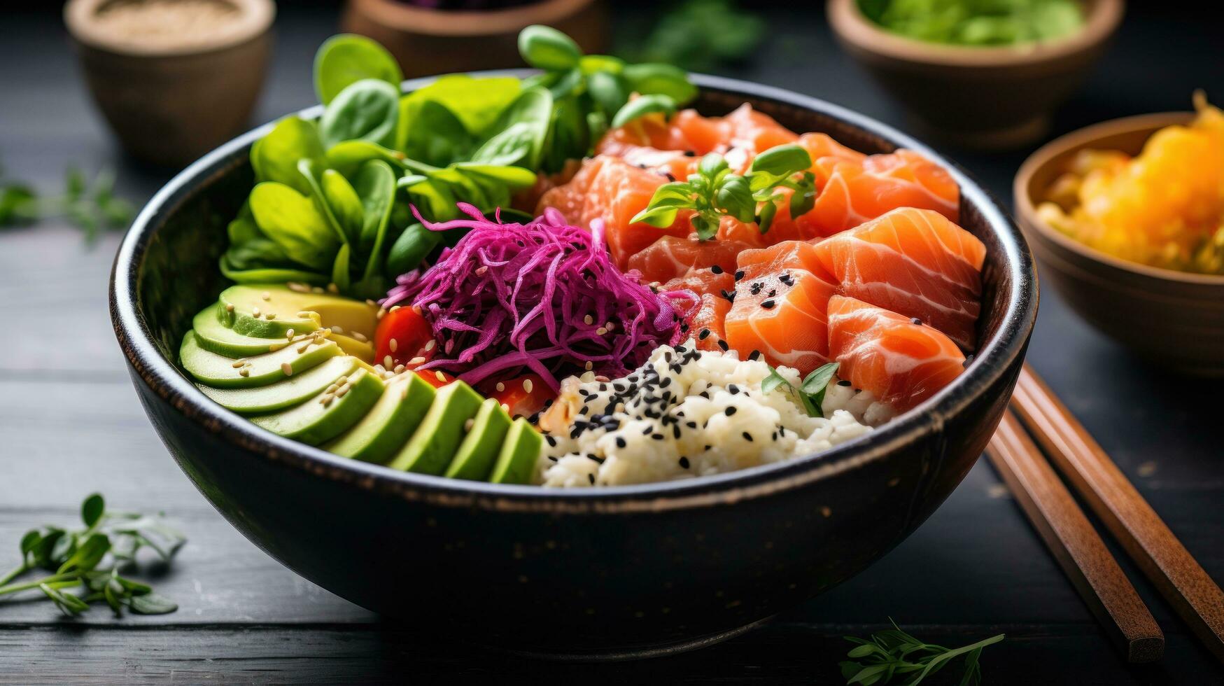 Poke Bowl - Colorful, Fresh, Healthy, Hawaiian-Inspired Bowl photo