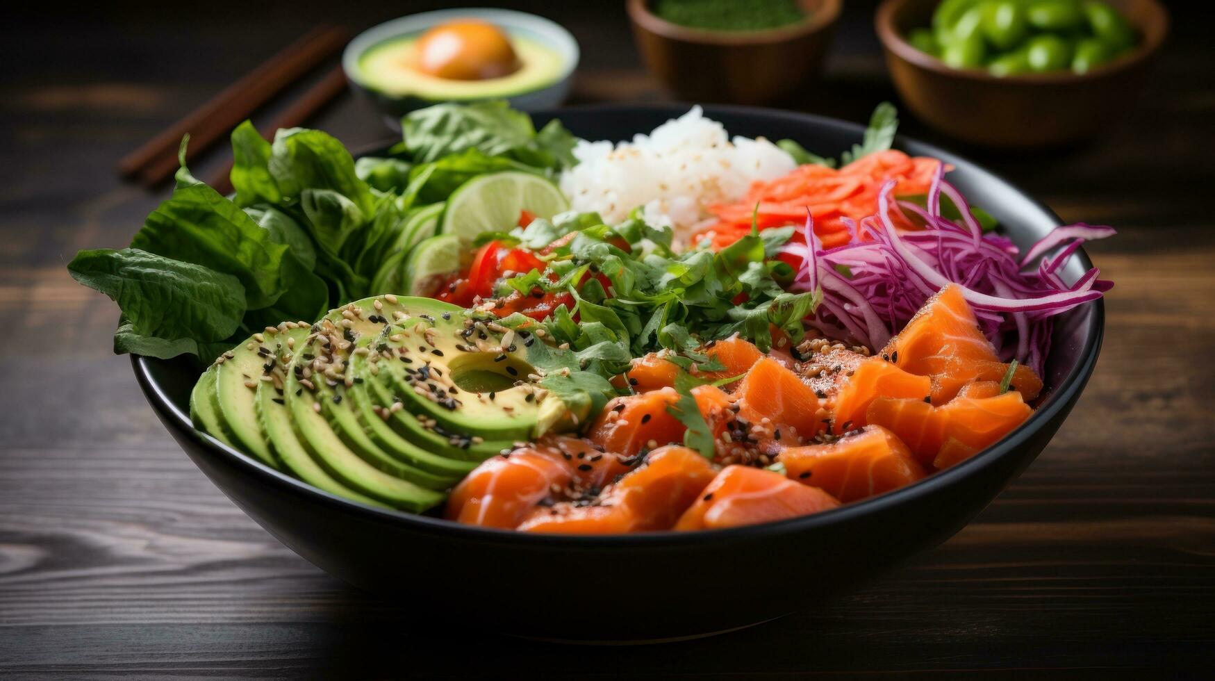 Poke Bowl - Colorful, Fresh, Healthy, Hawaiian-Inspired Bowl photo