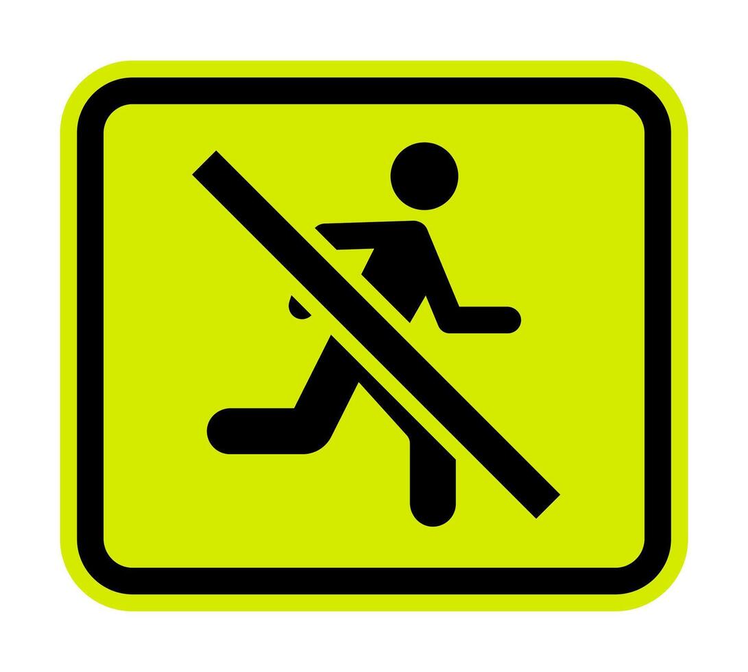 Prohibition Sign, No Running Symbol vector