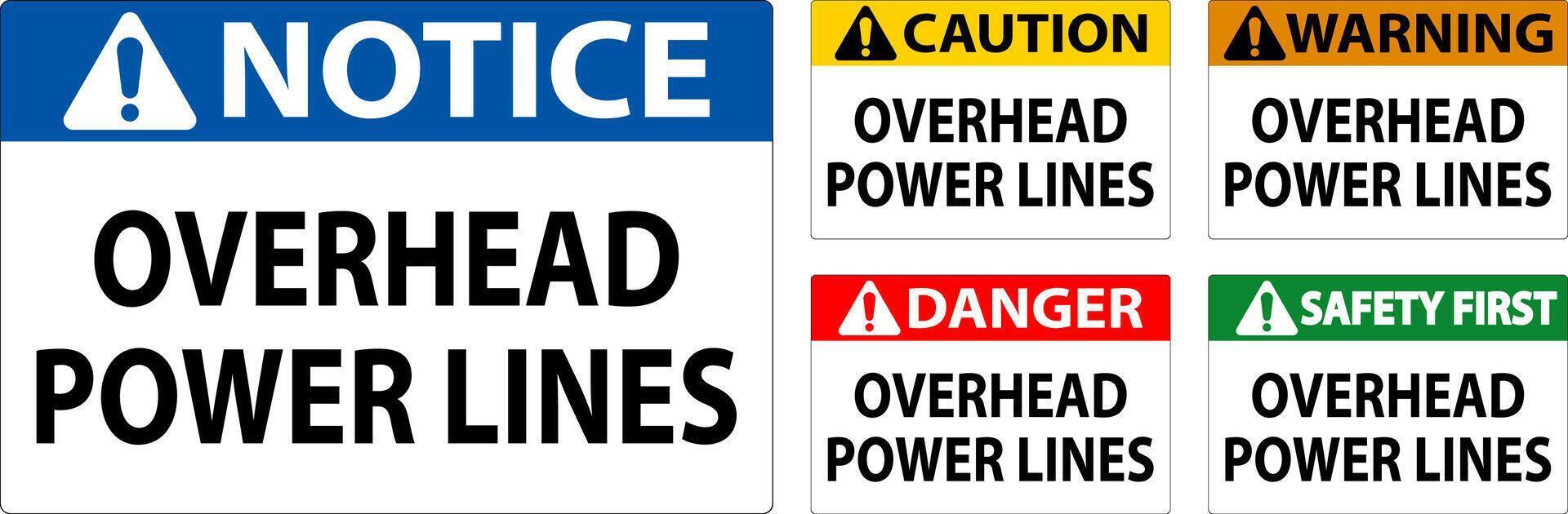 Danger Sign Overhead Power Lines vector