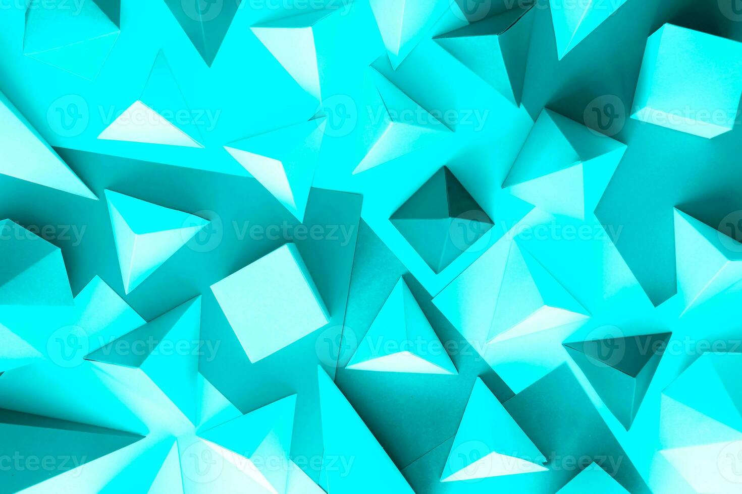 colorful geometric paper object pack photo