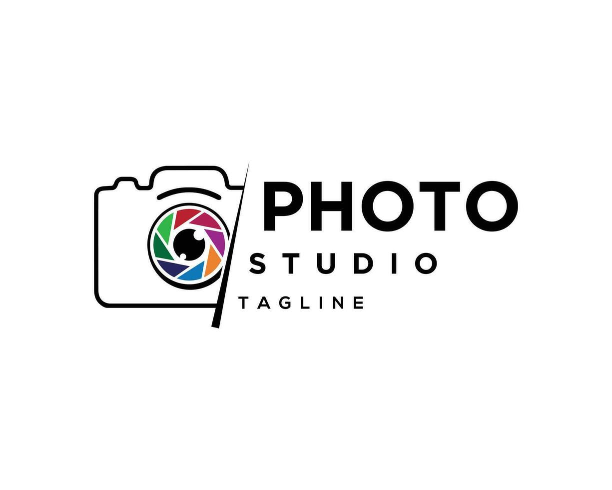 fotografía cámara logo diseño vector icono.