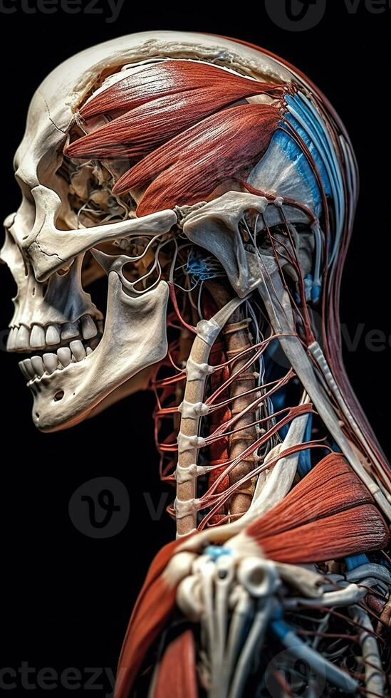 Human anatomy. AI Generative photo