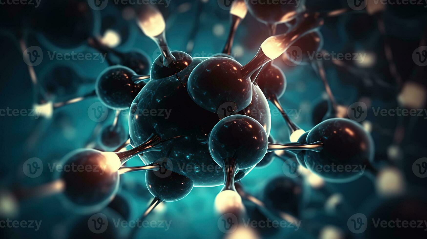 The energy of the atoms in an abstract dark universe, in the style of symmetrical balance, cross-processed film, Generative AI photo