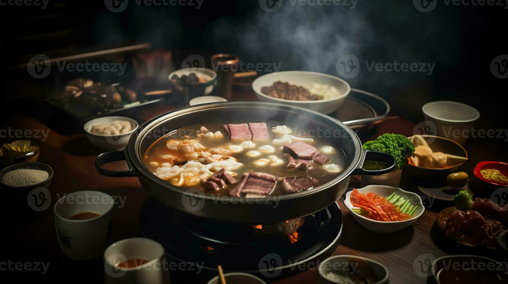 estofado tentaciones, comida fotografía exhibiendo el Agua en la boca encantos de auténtico chino comida, generativo ai foto