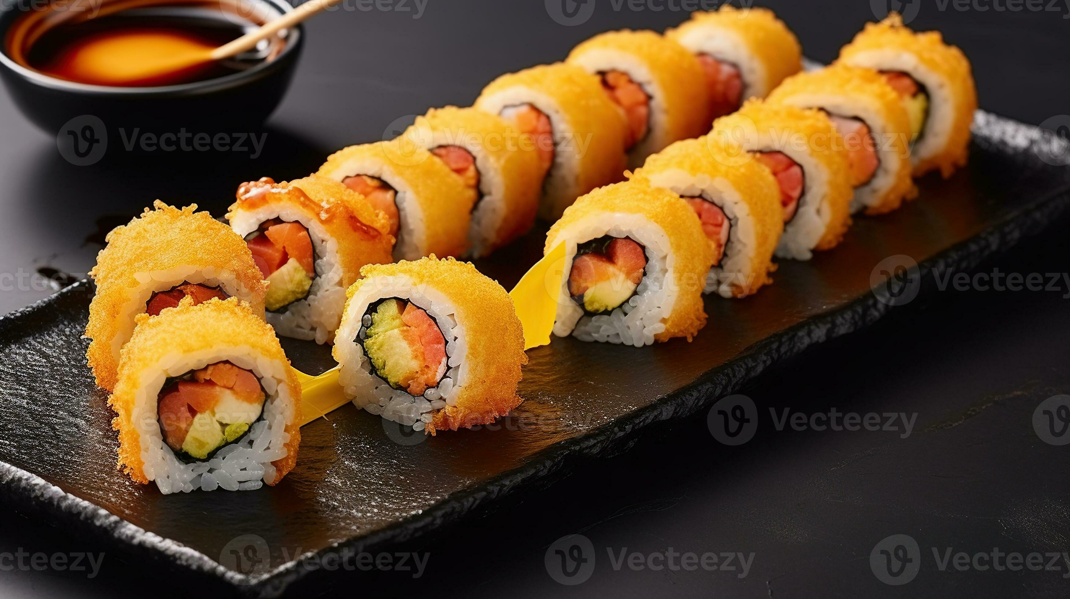 Hot and Crunchy DeepFried Sushi Rolls Packed with Shrimp Goodness