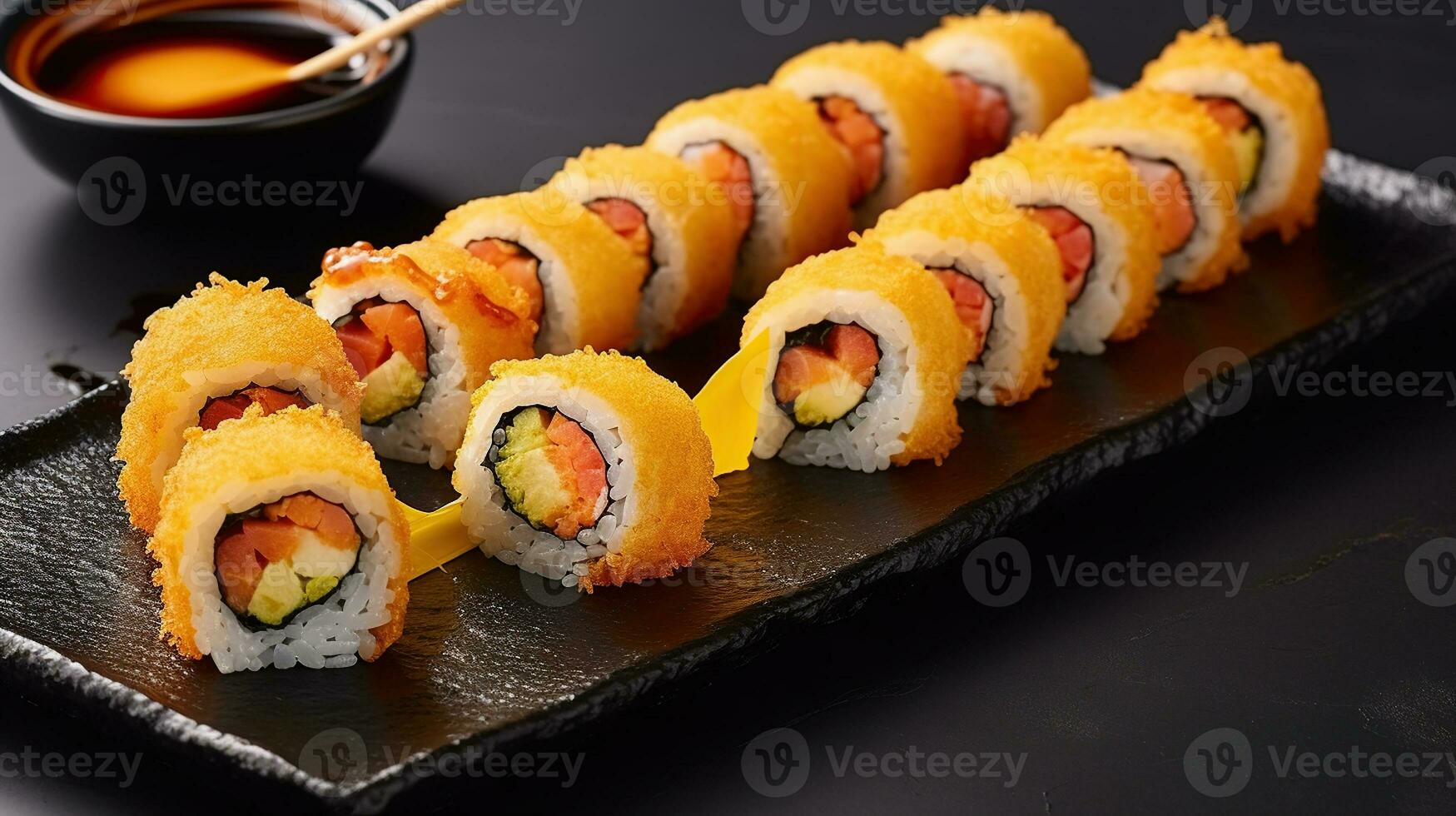 Hot and Crunchy DeepFried Sushi Rolls Packed with Shrimp Goodness