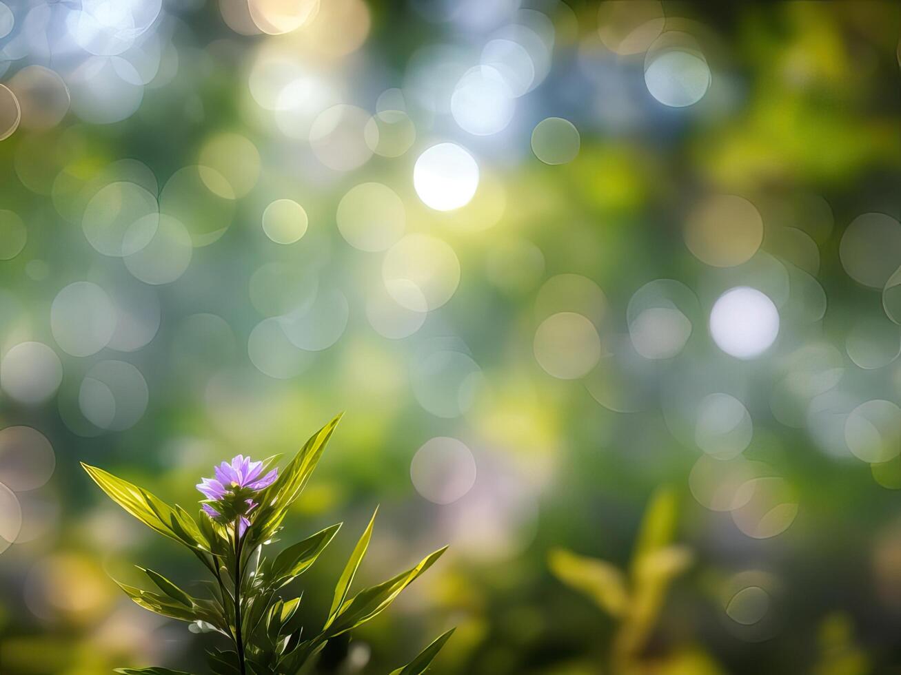 Abstract bokeh and blurred colorful nature background photo