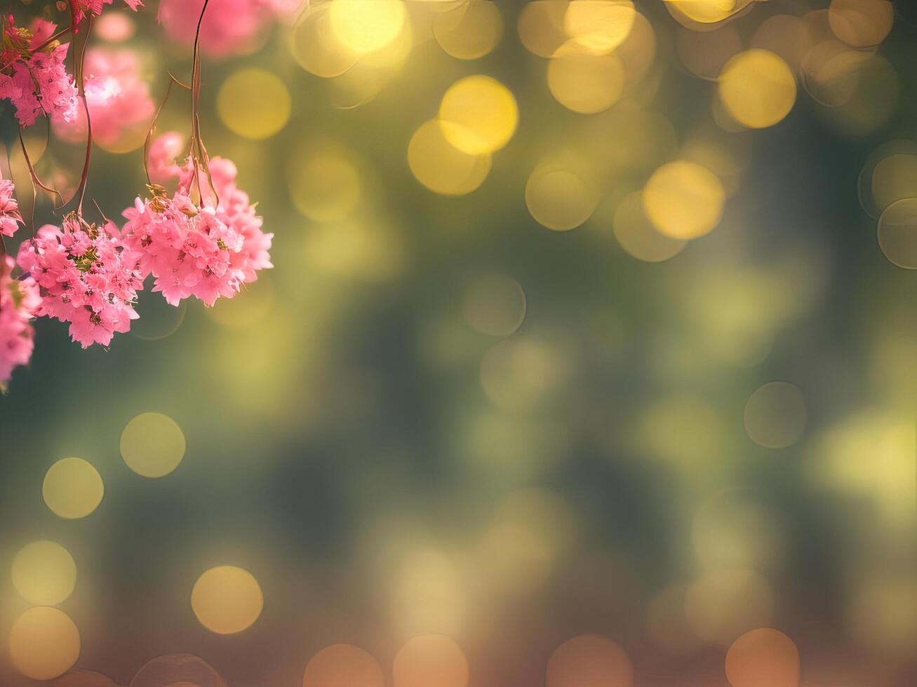 Abstract bokeh and blurred colorful nature background photo