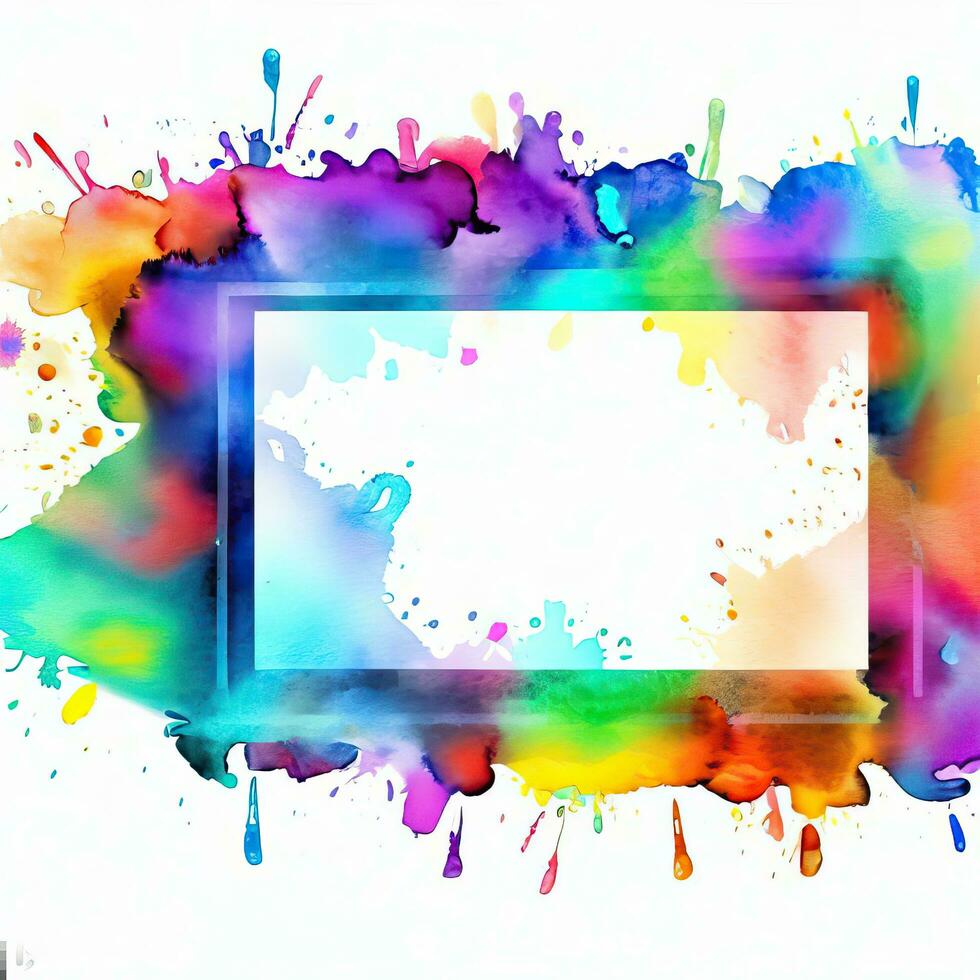 Abstract powder splatted background Freeze motion of color powder exploring generative AI photo
