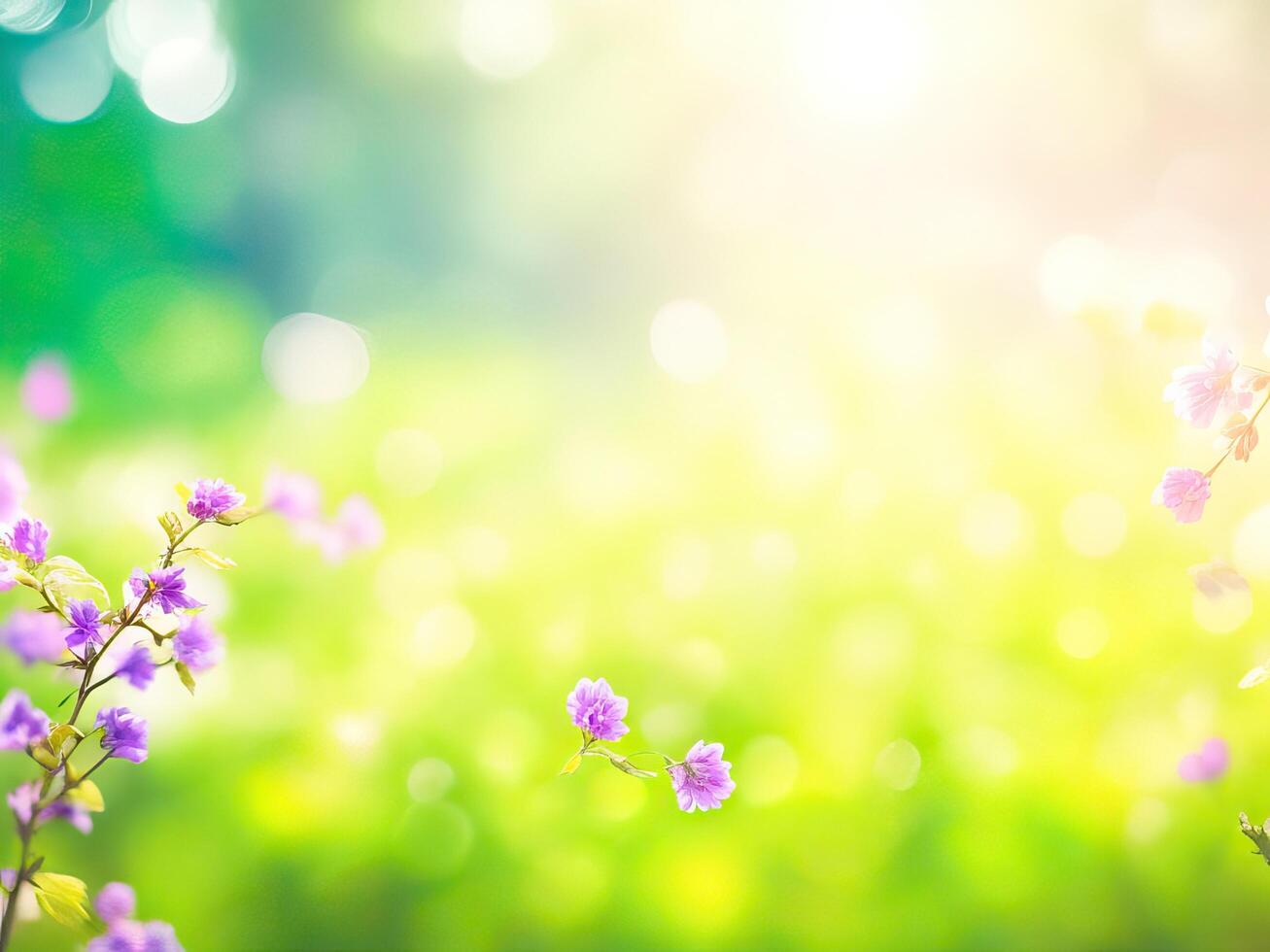 Shining defocused highlights in trees photo