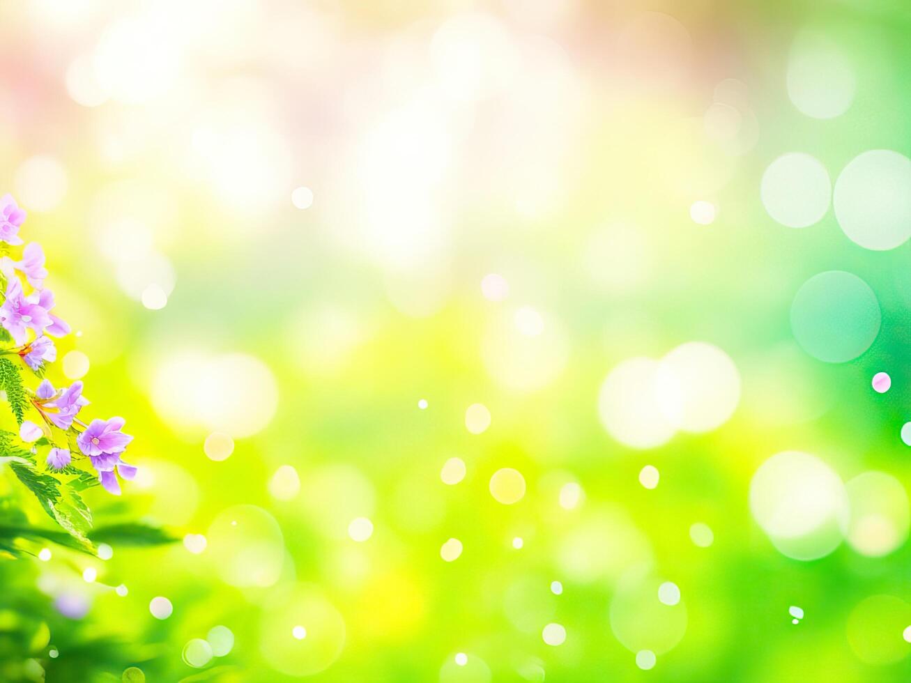 Shining defocused highlights in trees photo