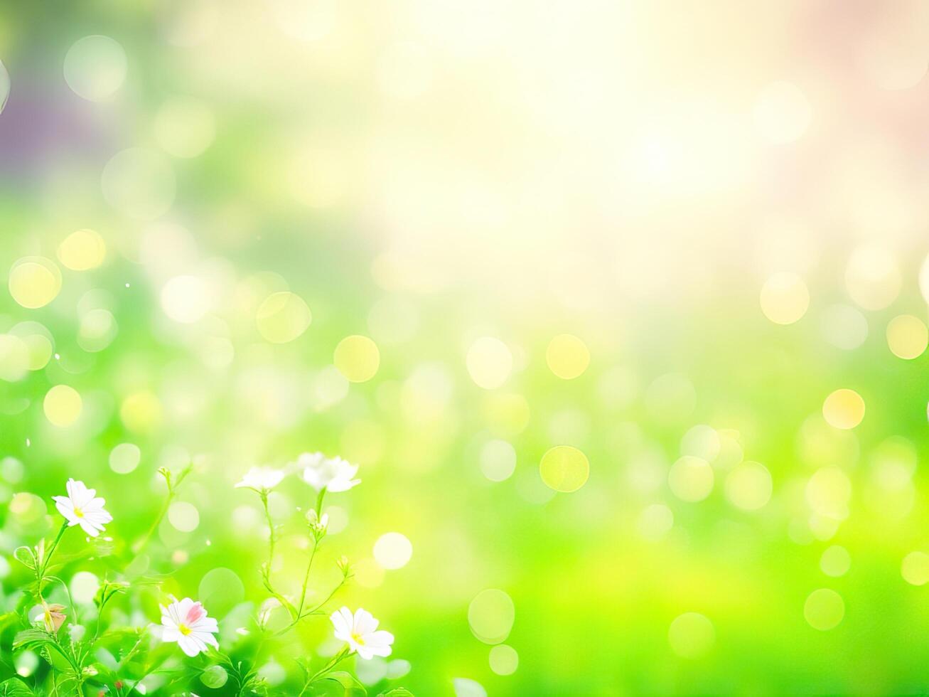 Shining defocused highlights in trees photo