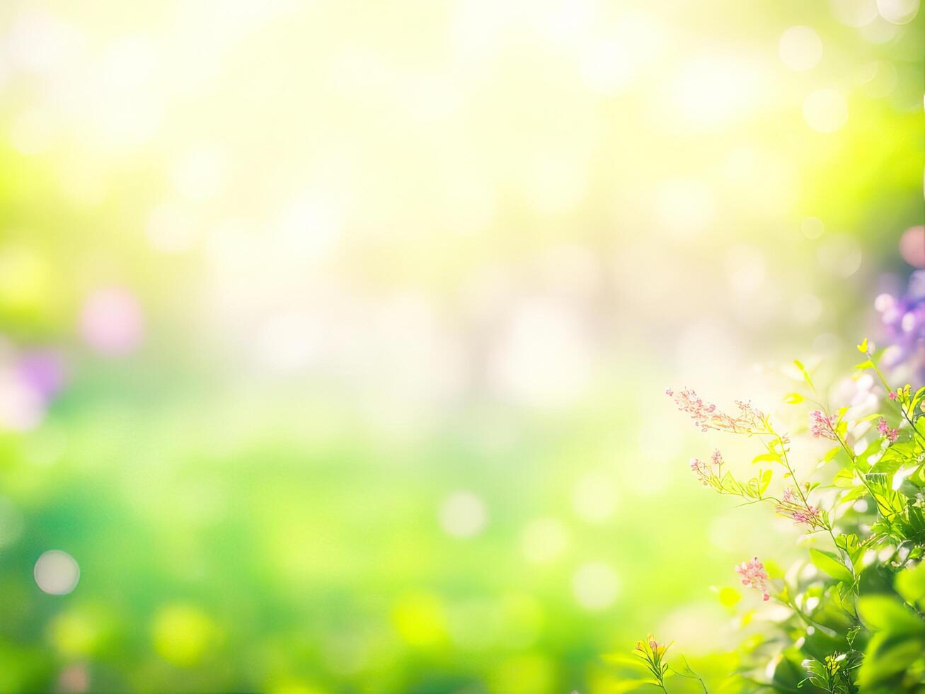 Shining defocused highlights in trees photo