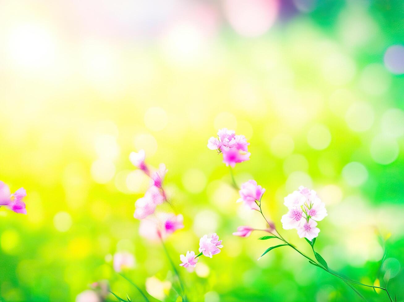 Shining defocused highlights in trees photo