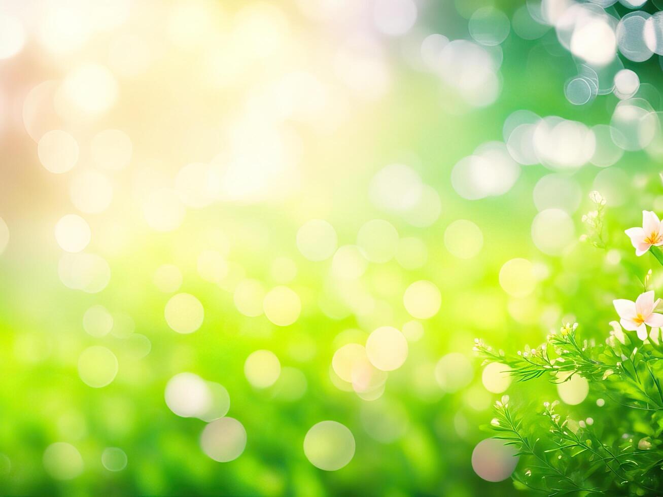 Shining defocused highlights in trees photo