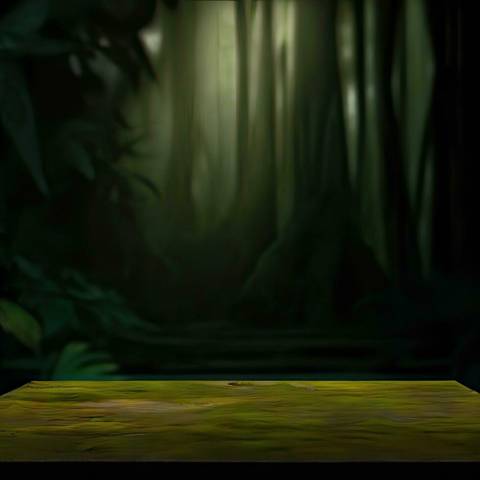 View of tall trees tropical natural forest, generative AI photo