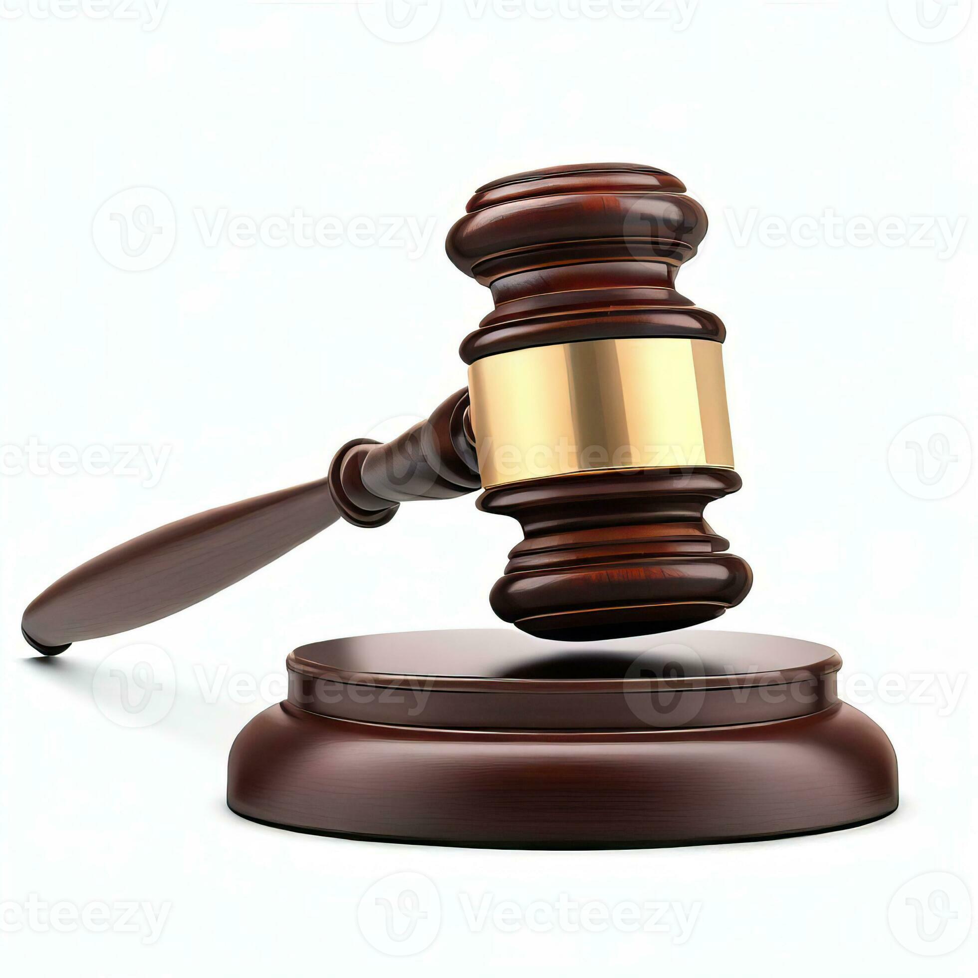 Wooden Handcrafted Wood Gavel Hammer is the Sound Block for Lawyer