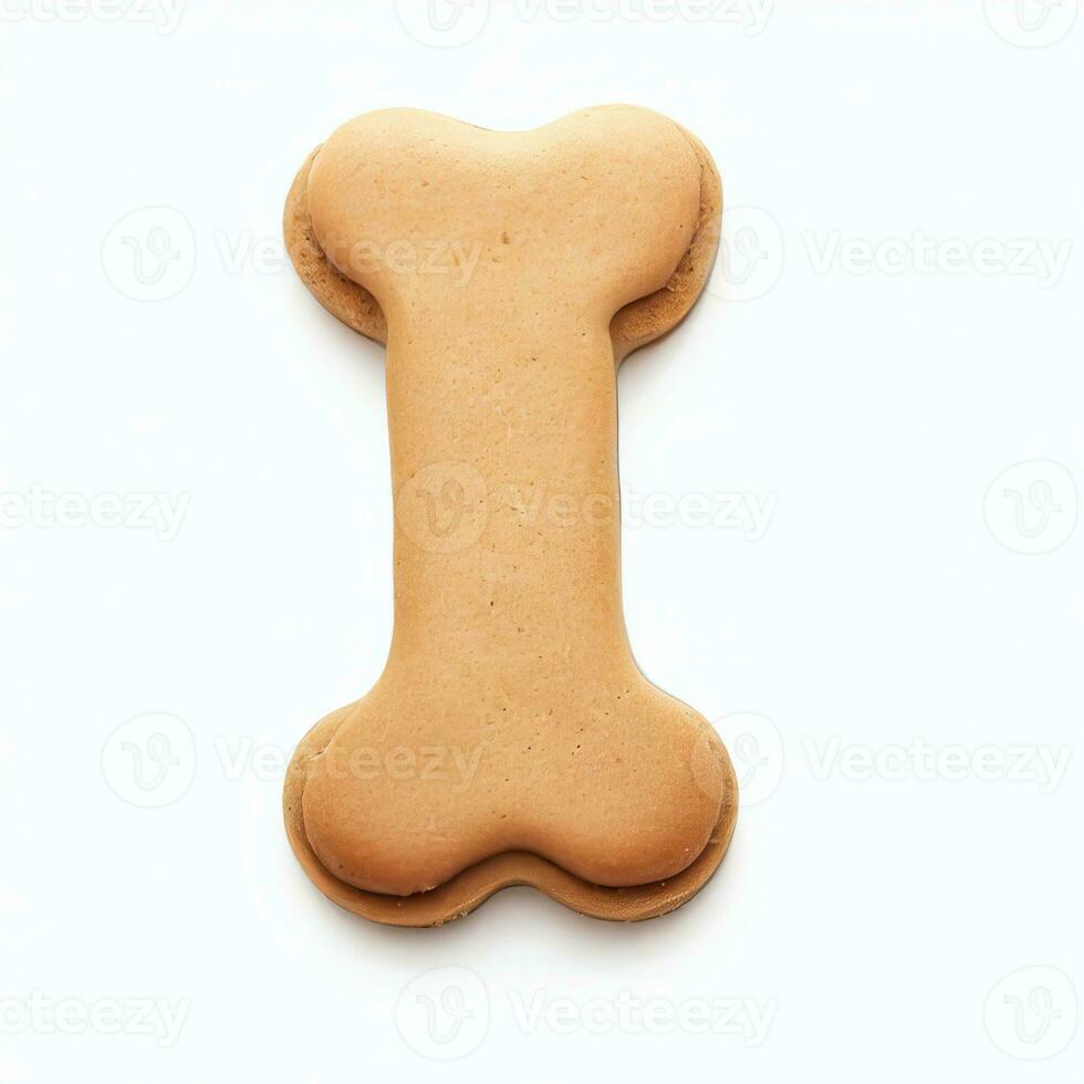 Homemade dog biscuit Isolated on White Background. Generative AI photo