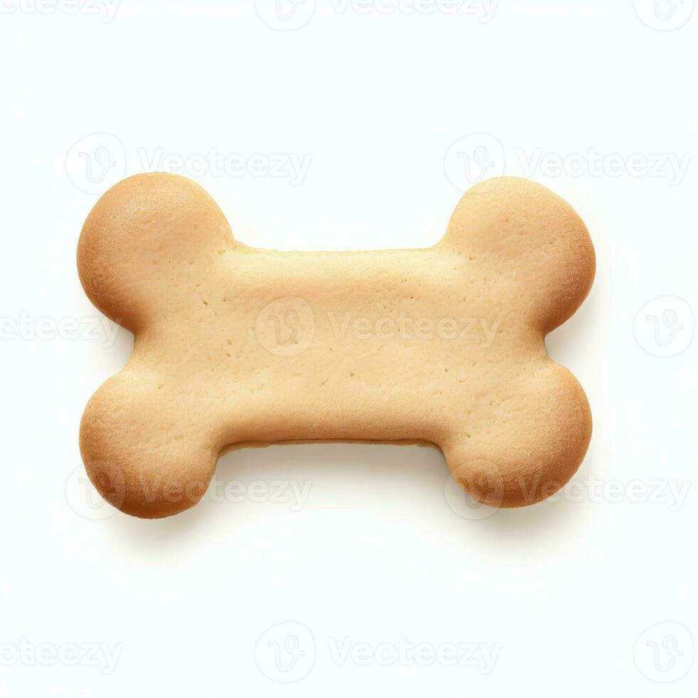 Homemade dog biscuit Isolated on White Background. Generative AI photo