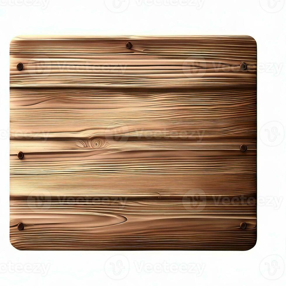 old wooden board isolated on a white background, wooden lath on a white background, work with clipping path.  Generative AI photo