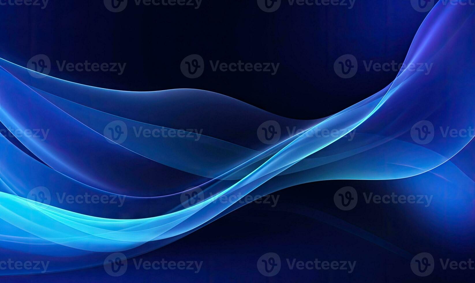 Abstract blue wave wallpaper. Creative lighting banner. For banner, postcard, book illustration. Created with generative AI tools photo