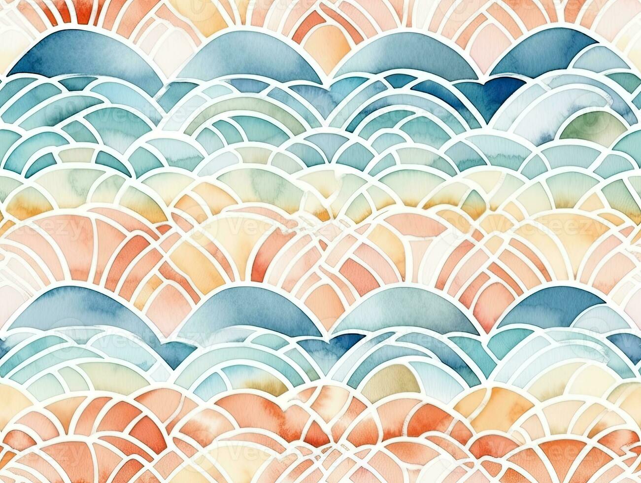 Abstract title watercolor wallpaper. Mosaic liquid banner. For banner, postcard, book illustration. Created with generative AI tools photo