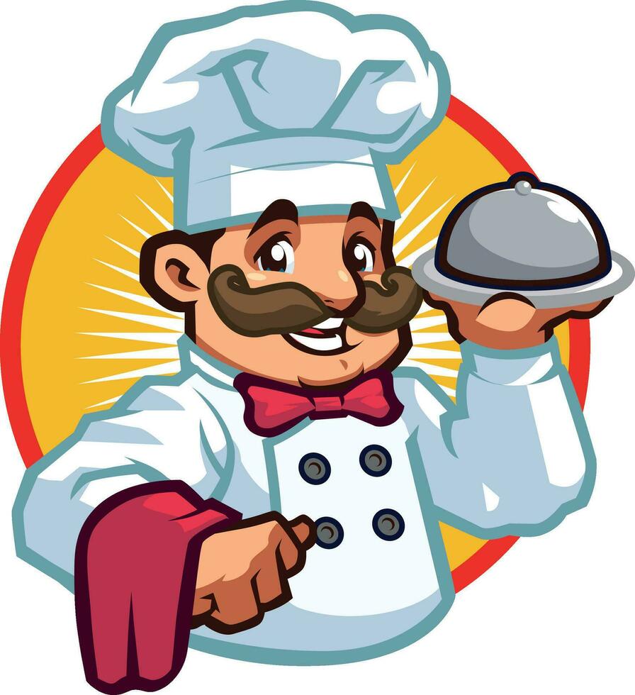 un carismático mascota cocinero en alta calidad vector formato. ideal para restaurante logotipos, menús, y temática culinaria proyectos personalizable y Perfecto para agregando personalidad a tu culinario marca.