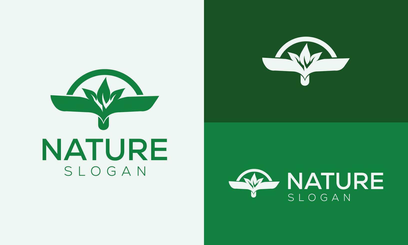 Creative beautiful world nature logo design vector