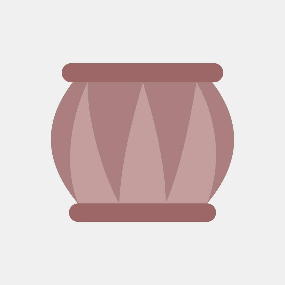 Icon tablas. Diwali celebration elements. Icons in flat style. Good for prints, posters, logo, decoration, infographics, etc. vector