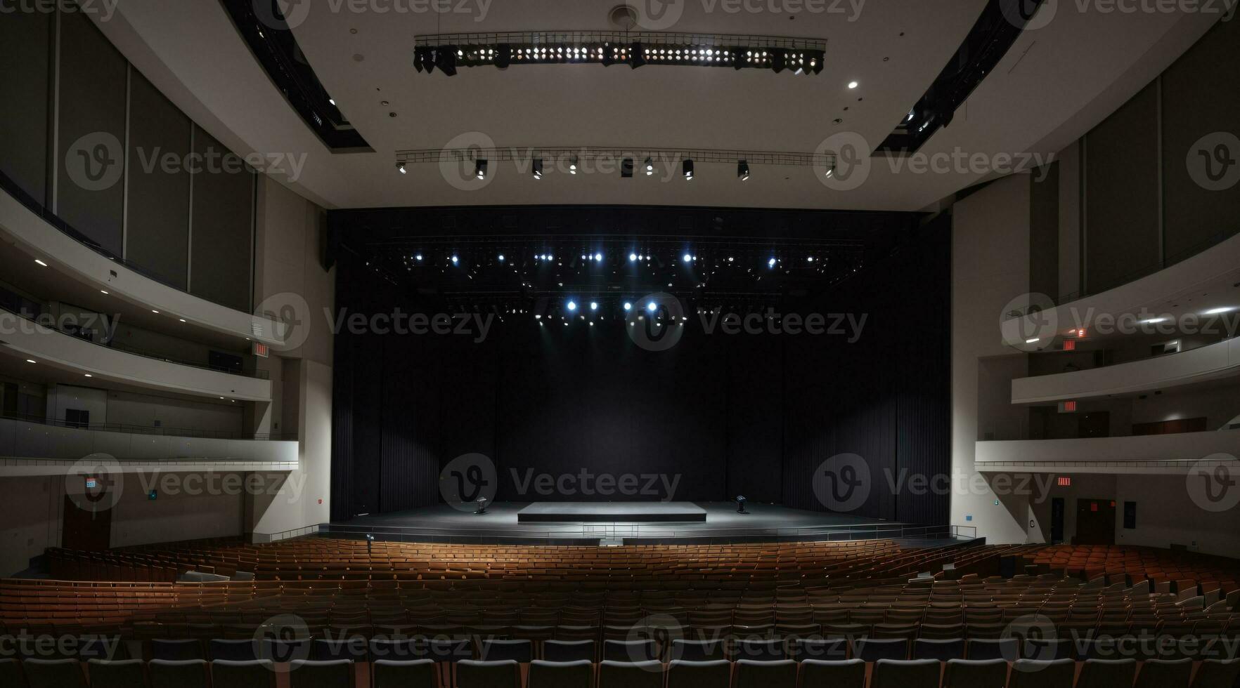 elegante grande concierto salón para música actuación foto