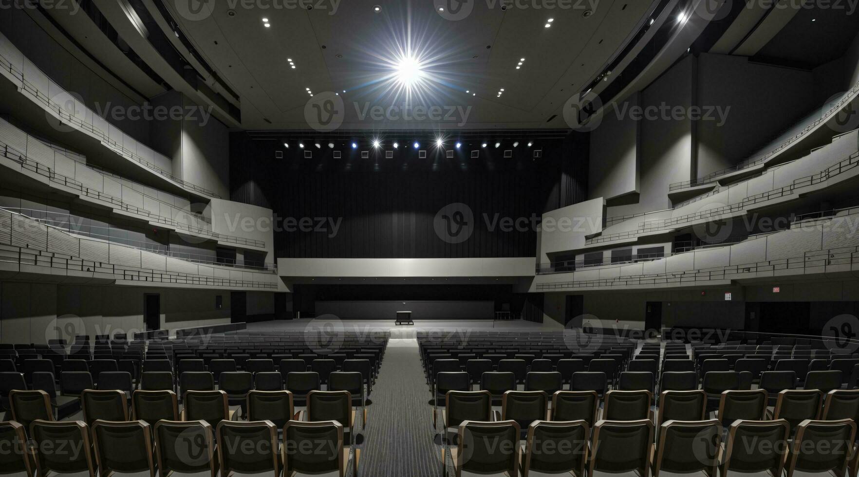 elegante grande concierto salón para música actuación foto