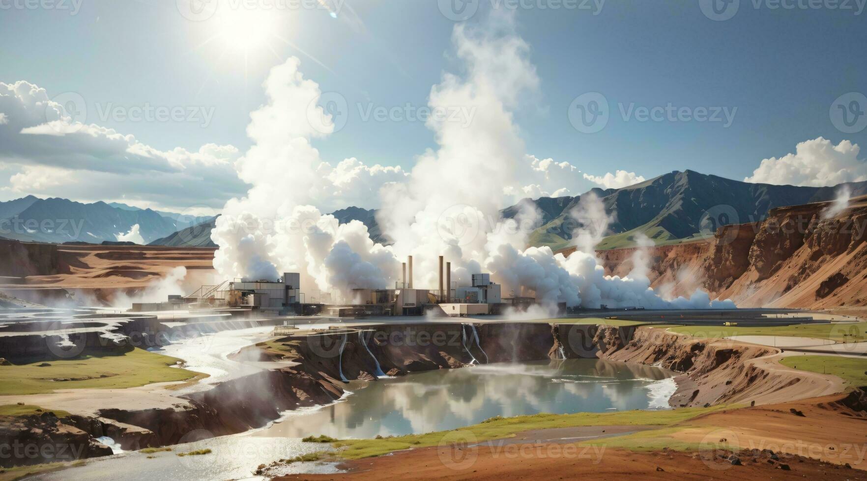 renewable energy with geothermal power photo