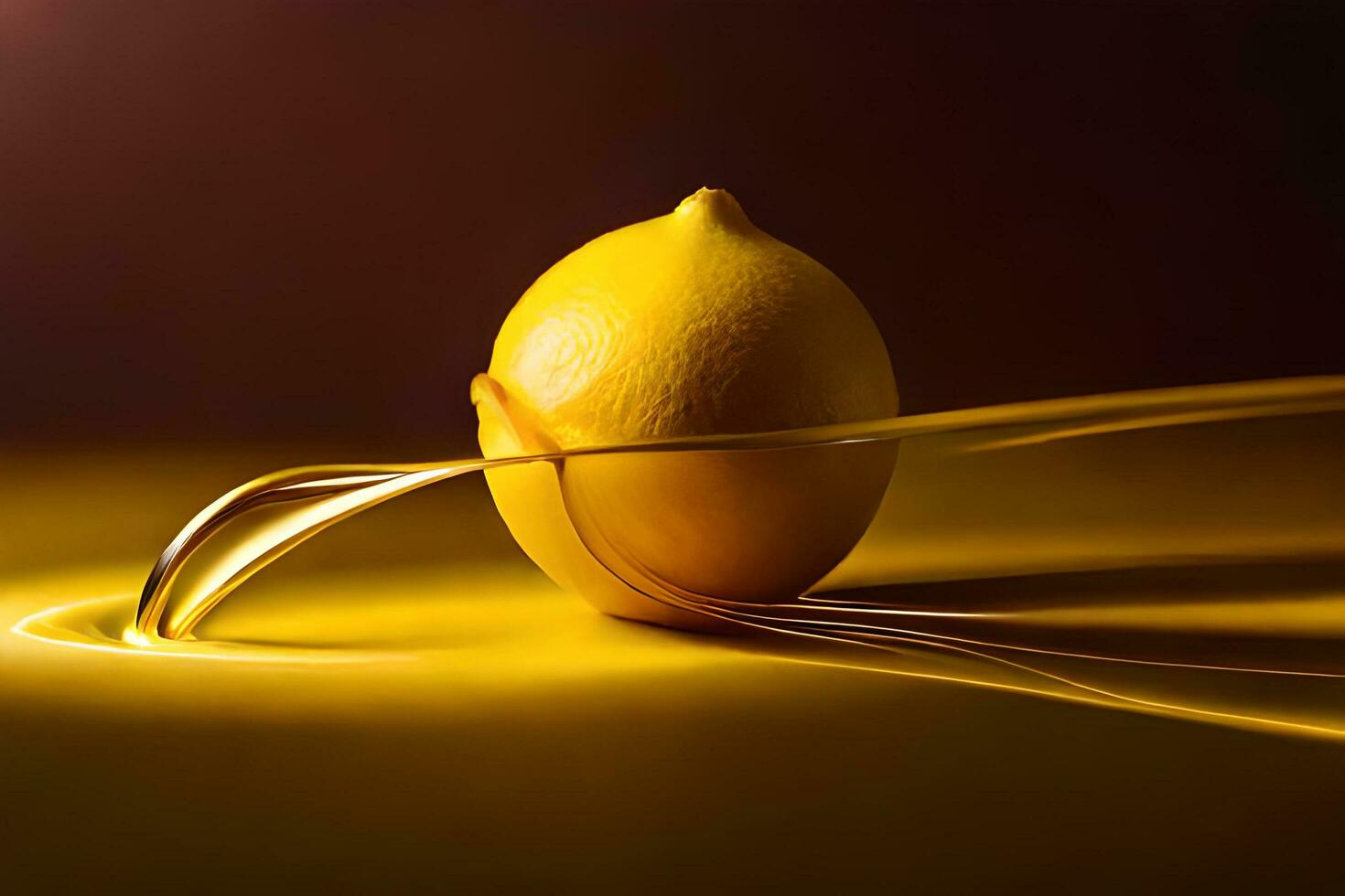 limón Fruta como goteo Arte en un vistoso amarillo antecedentes foto