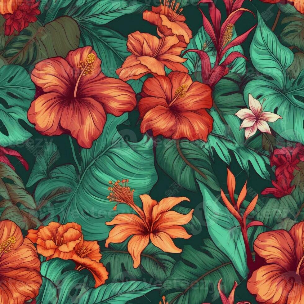 Tropical seamless pattern photo