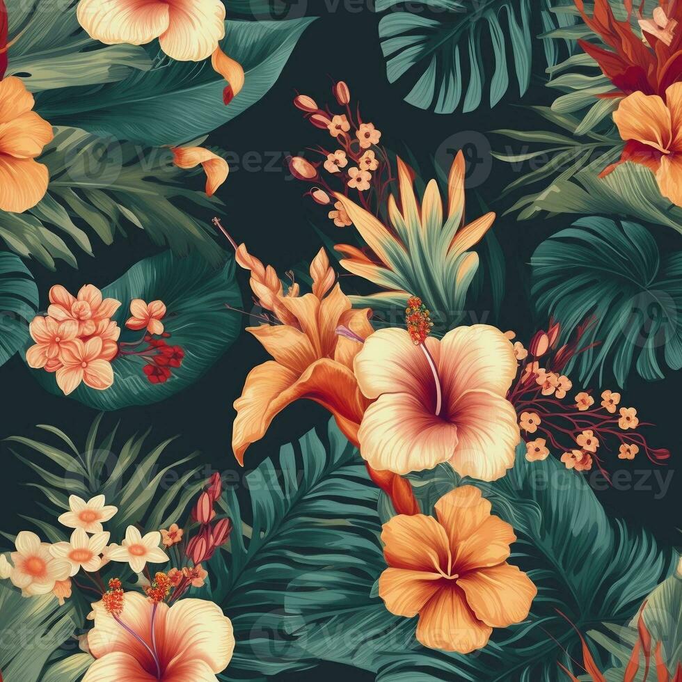 Tropical seamless pattern photo