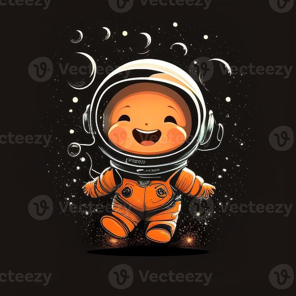 A baby astronaut smiling photo