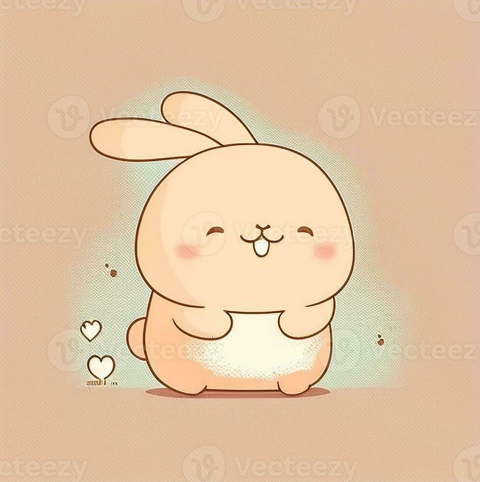 smiling bunny head illustration photo