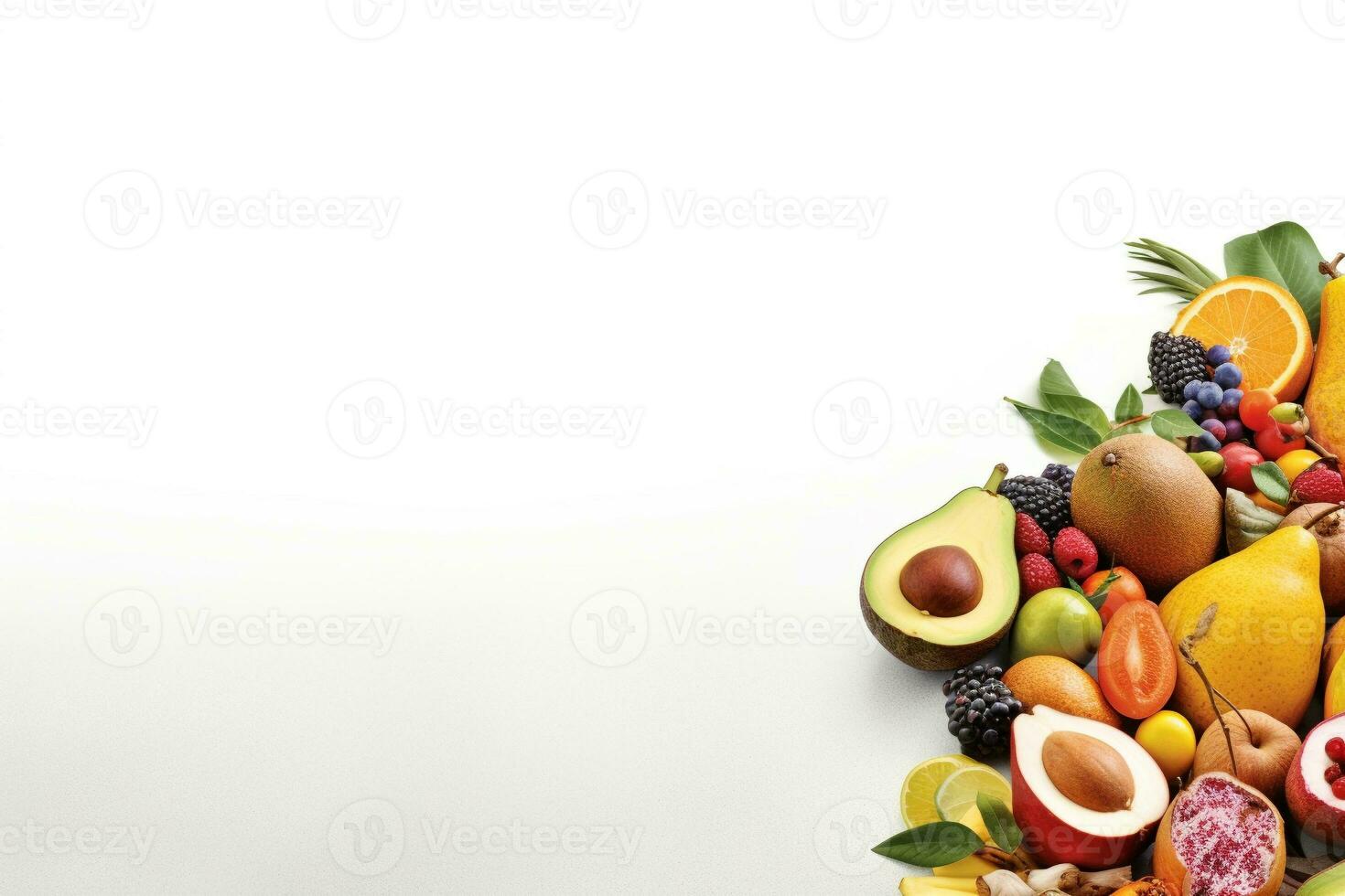 Healthy food with copy space photo