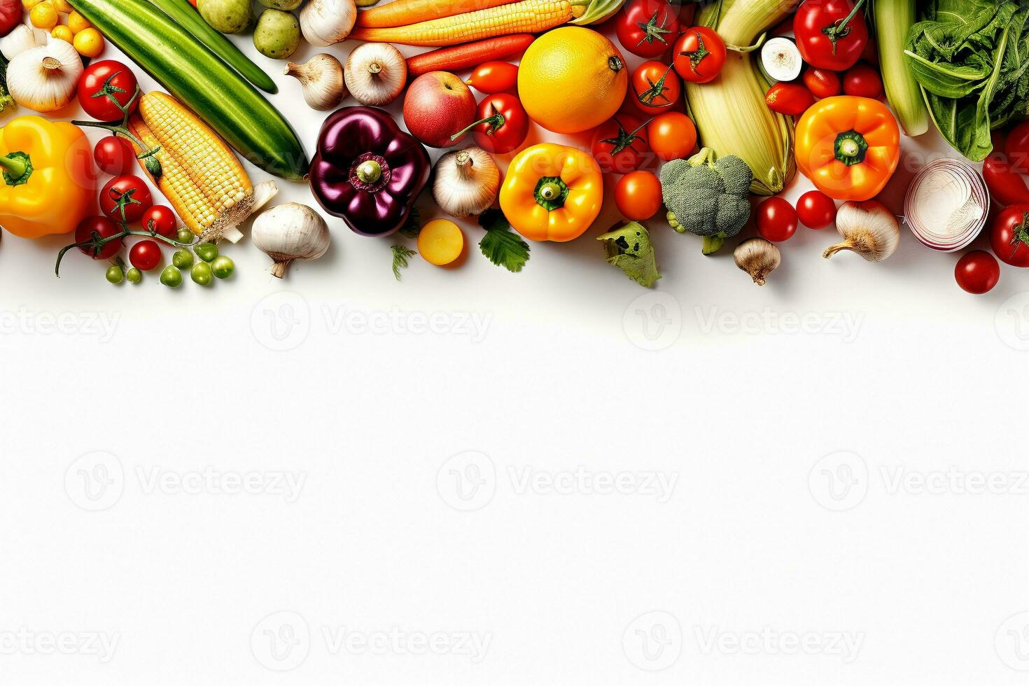 Healthy food with copy space photo