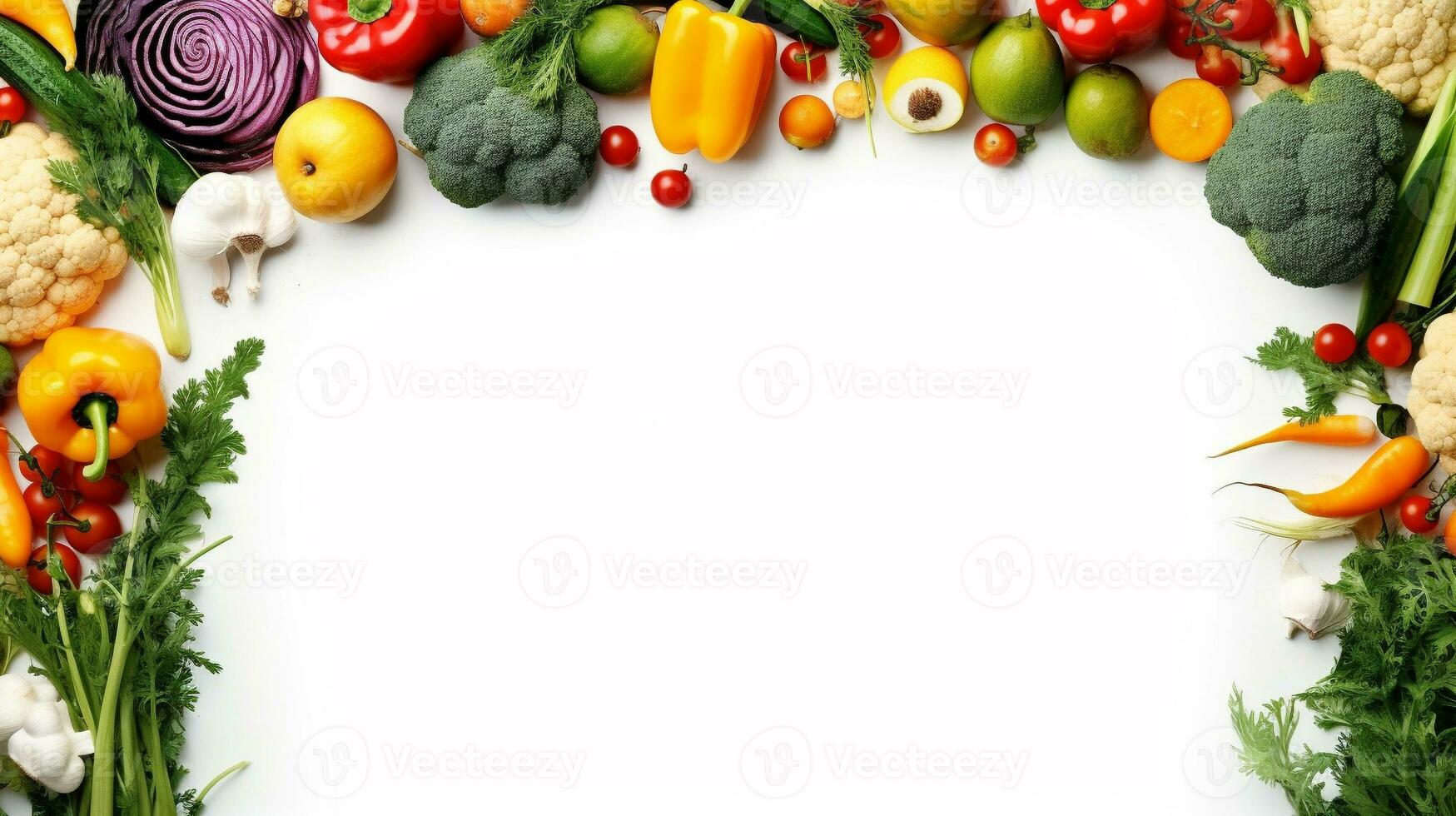 Healthy food with copy space photo