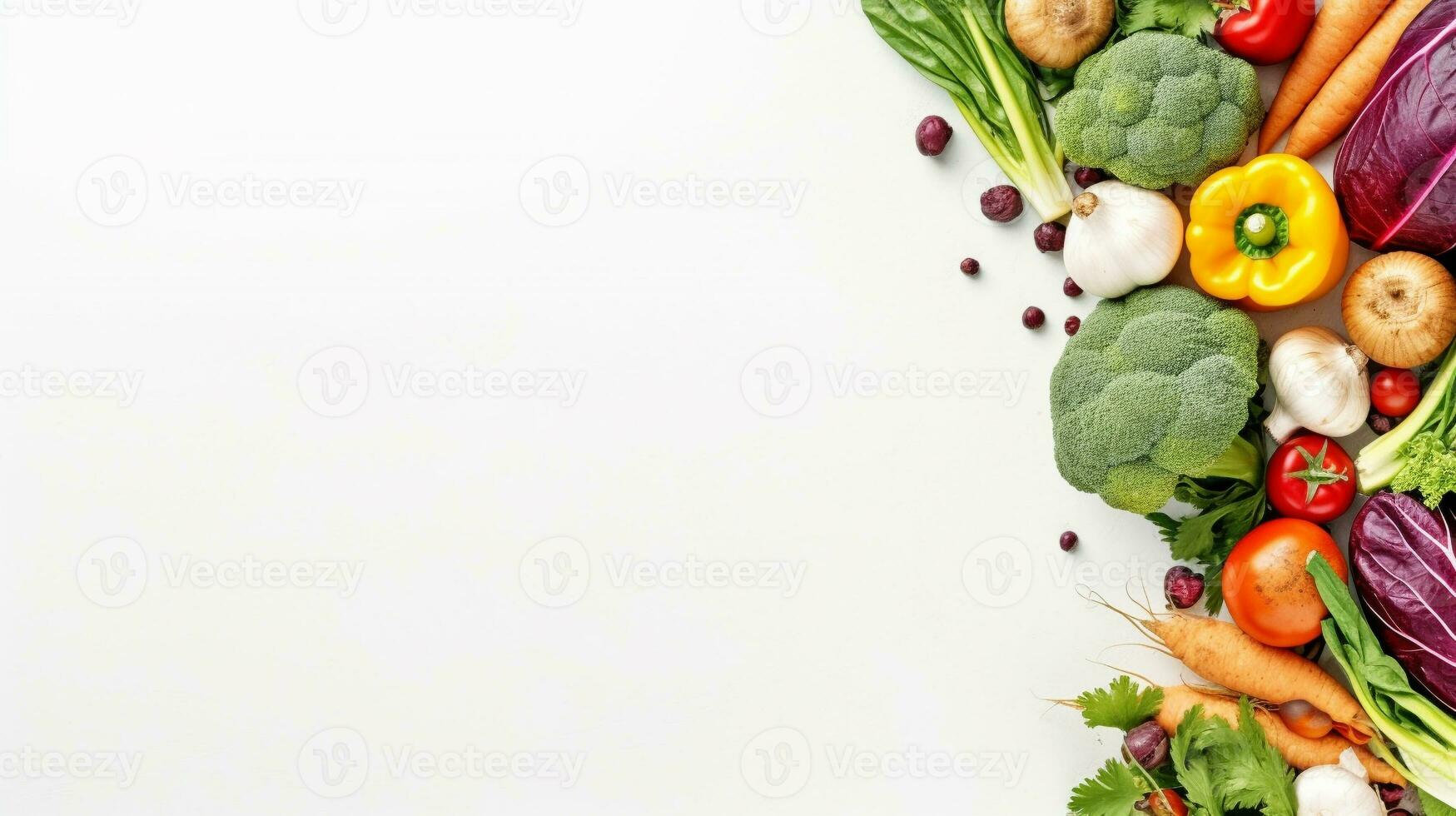 Healthy food with copy space photo